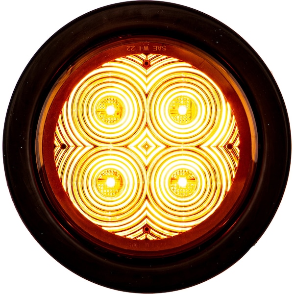 Buyers Products 4 Inch Round Recessed Strobe with Amber LEDs and Amber Lens SL42AO - main